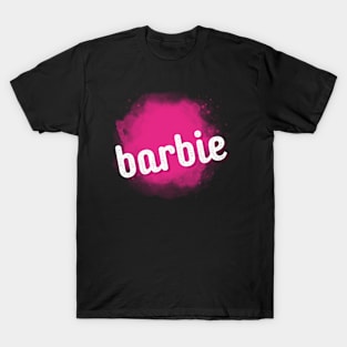 Barbie x Oppenheimer Logo Pink And White T-Shirt